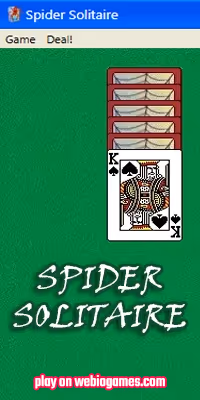 play Spider Solitaire with Windows Theme on web