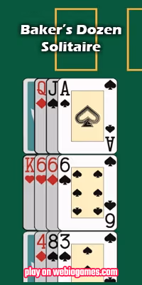 play Baker's Dozen Solitaire on web